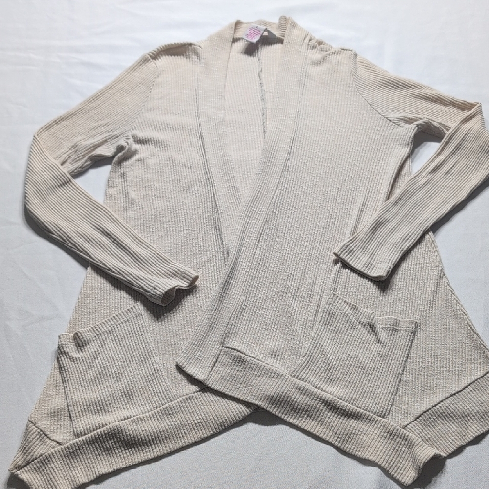 Candies Juniors Cream Cardigan Sweater Size Large
